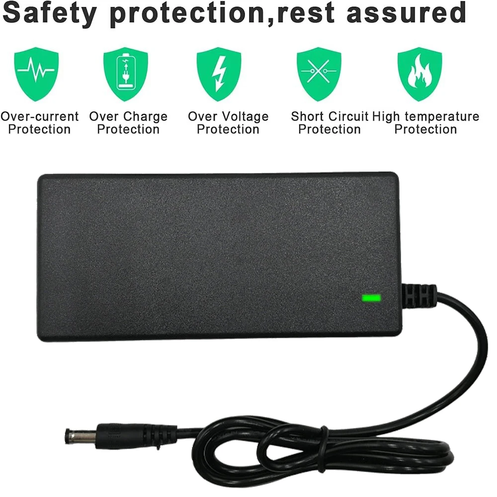 

42V 2A DC 2.1*5.5mm Power Adapter AC100-240V Lithium Battery Charger Replaceable Plug Power Charger EU US Plug Power Adapters