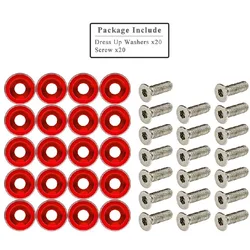 20pcs auto modifica Jdm Spacer vite m6 vite decorativa universale bullone vite viola nero rosso auto accessori