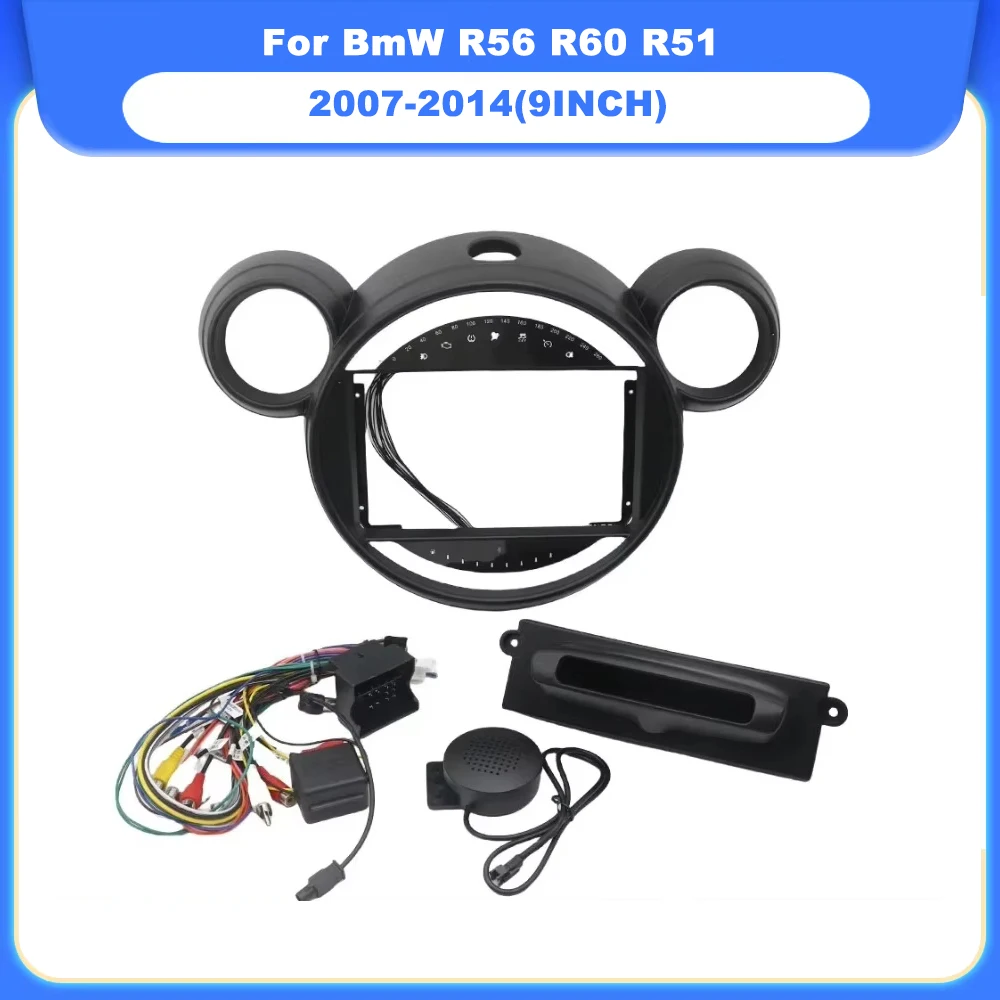 

9 Inch Car Radio Fascias Dash Kit Install Facia Console Bezel For Bmw Mini Cooper R56 R60 R51 2007-2014