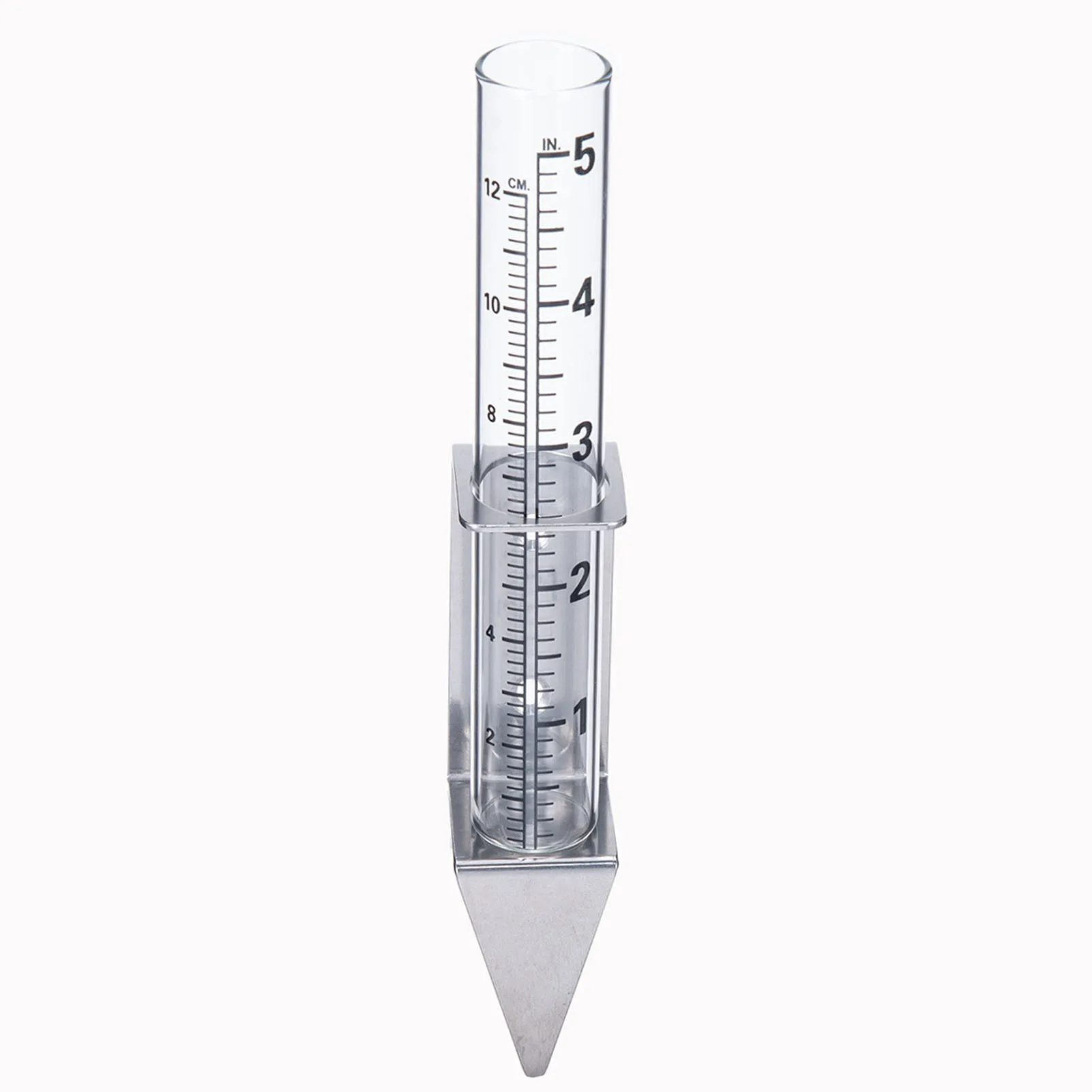 Outdoor Garden Rain Gauge Durable Stainless Steel Rack Rain Gauge for Garden Farm Rain Measuring