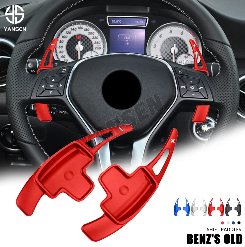 

For Mercedes Benz A B M Class W176 W246 GLK SLK CLA GLA Accessories Car Steering Wheel Paddle Shift DSG Extension Sticker