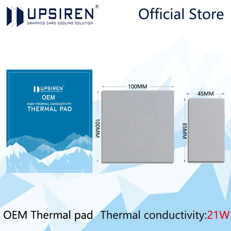 UPSIRN OEM Thermal Pad Silicone Plaster Thermal Pad CPU GPU Card Water Cooling Mat 100X100mm High Quality Heatsink Cooling pad