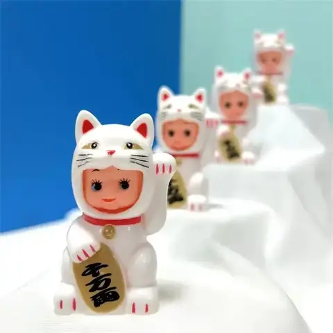 Spot-Changing Chibi Doll Blind Box Lucky Cat Mount Fuji Cherry Blossom Kawaii Mini Action Figure Desktop Decor Souvenir Gifts