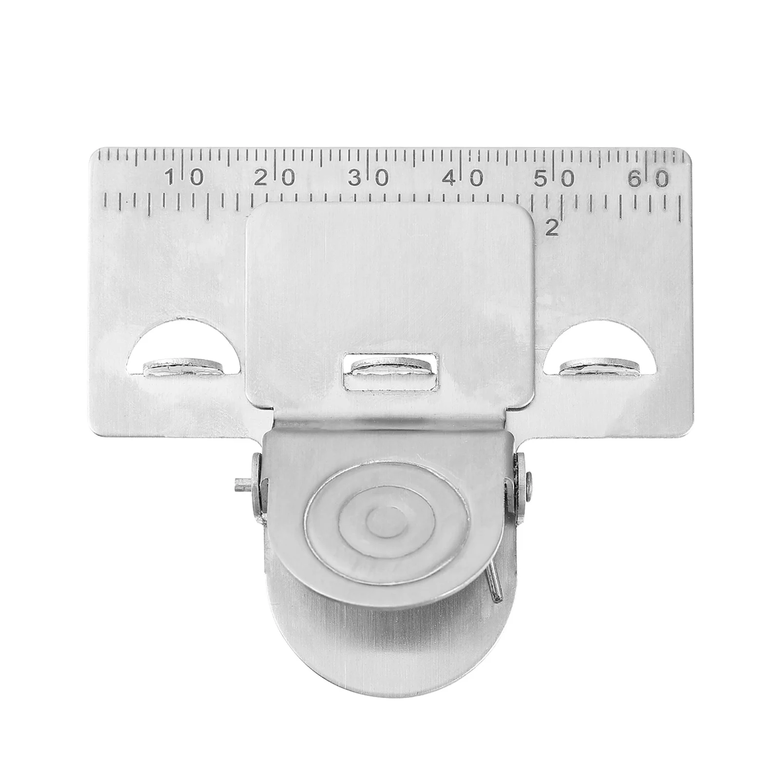 

1pc Measuring Clamp For Tape Stainless Steel Precision Clip With Clear Scales Portable Tape Measure Fixing Tool Positioning Clip