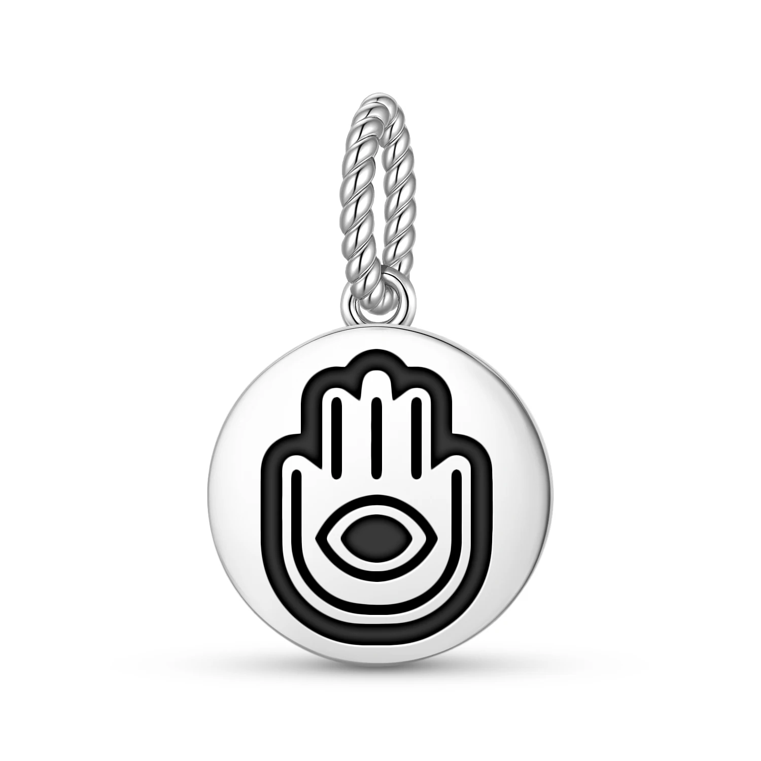 

Islam Hamsa hand Pendant 925 Sterling Silver Symbol Charm Bead for Women Bracelet Necklace Jewelry Popular