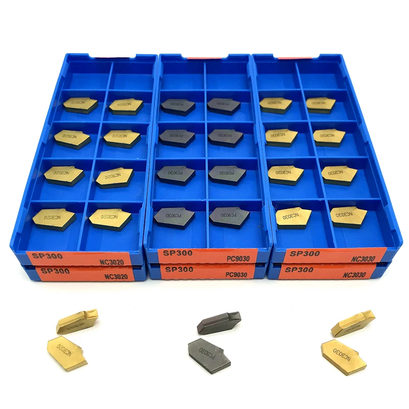 SP200 SP300 SP400 Nuten- und Drehmeißel Hochwertige Hartmetalleinsätze für Drehmaschinen CNC-Schlitzfräser Drehwerkzeug