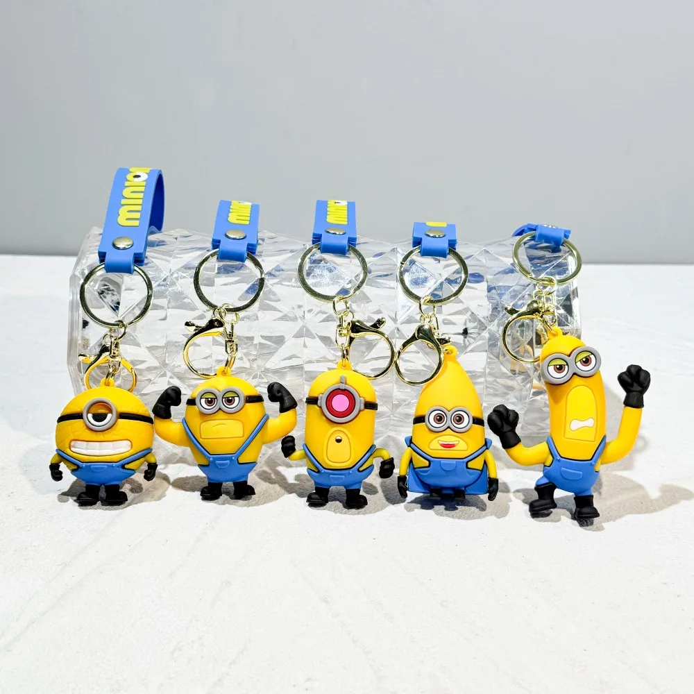 Llavero Minion clásico y divertido, llavero de coche, colgante de decoración de bolso, regalo de cumpleaños festivo para amigos, pequeño regalo exquisito