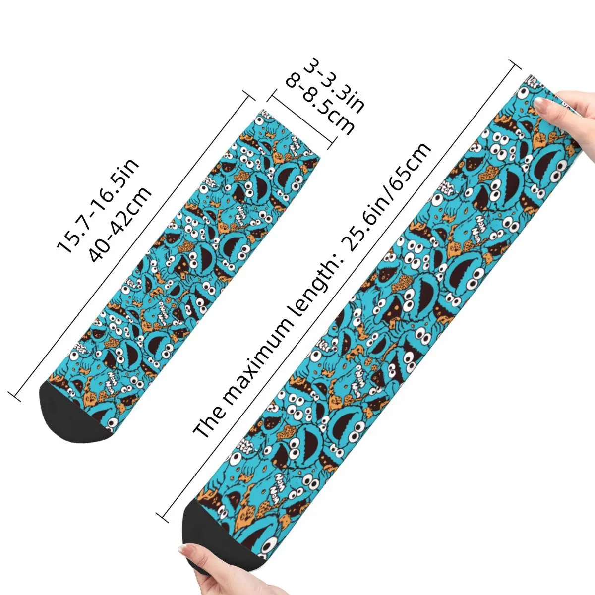 Cookies Monsters Accessories Socks Cozy Graphic Crew Socks Warm for Womens Little Small Gifts