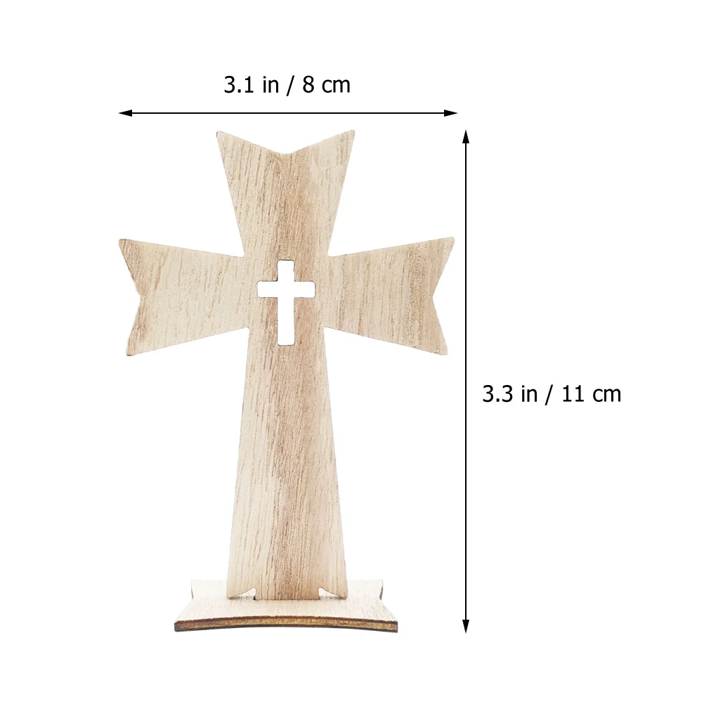 Juego de 10 Uds de madera decorativa, manualidades cruzadas, adornos navideños creativos, 10 Uds. (tipo B), pancartas de oficina, mesa de madera para iglesia