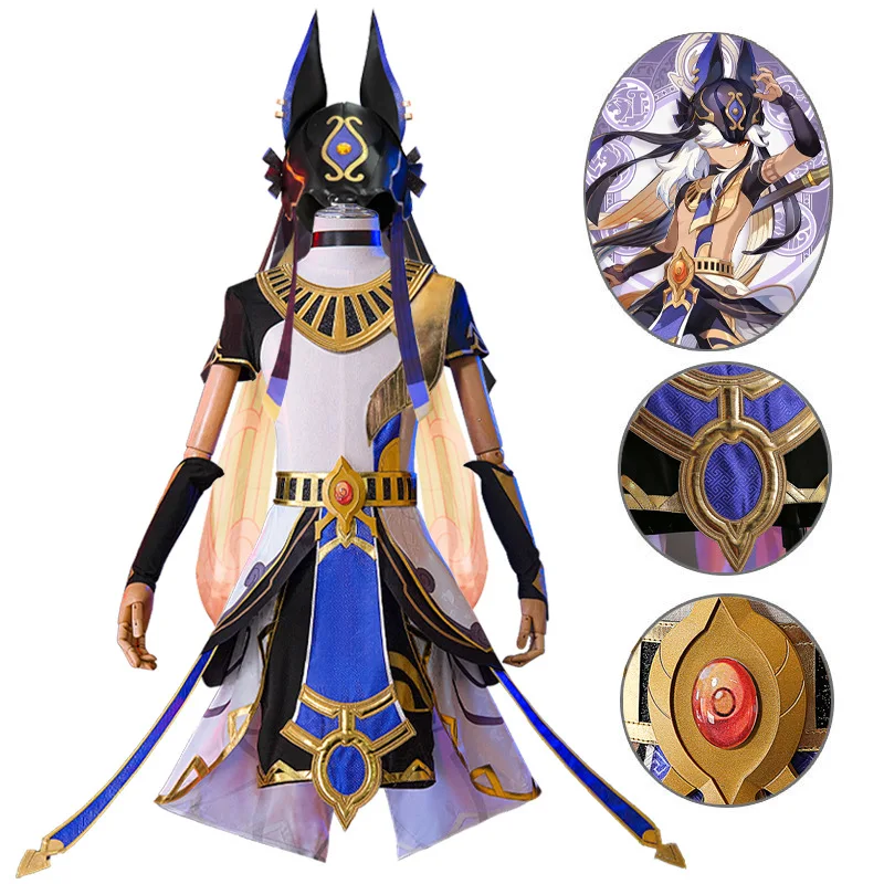 Game Genshin Impact Cyno Anime Hats Uniform Role Wigs Hair Cap Accessories Cos Cosplay Costume Genshin Sai Nuo Outfits Halloween