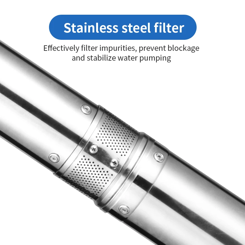 2HP 1500W Deep Well Submersible Pump Borehole Water Pump for Agriculture Irrigation