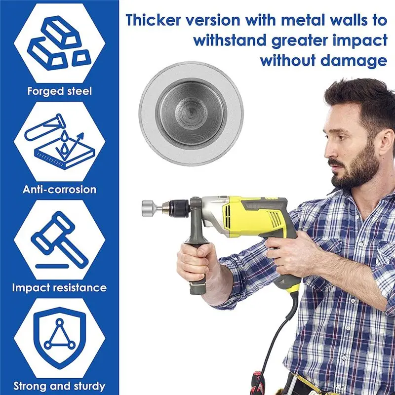 AS60-1 PCS SDS-Plus T Post Ground Rod Driver Drill Bit Driver Durable Hammer Drill Rod Converter For Hammer Drill Grounding Rods