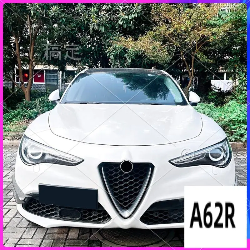 

R2-Car Front Bumper Spoiler Splitter Cover Side Lip Splitter Trim For Alfa Romeo Stelvio 2017+ Carbon Fiber