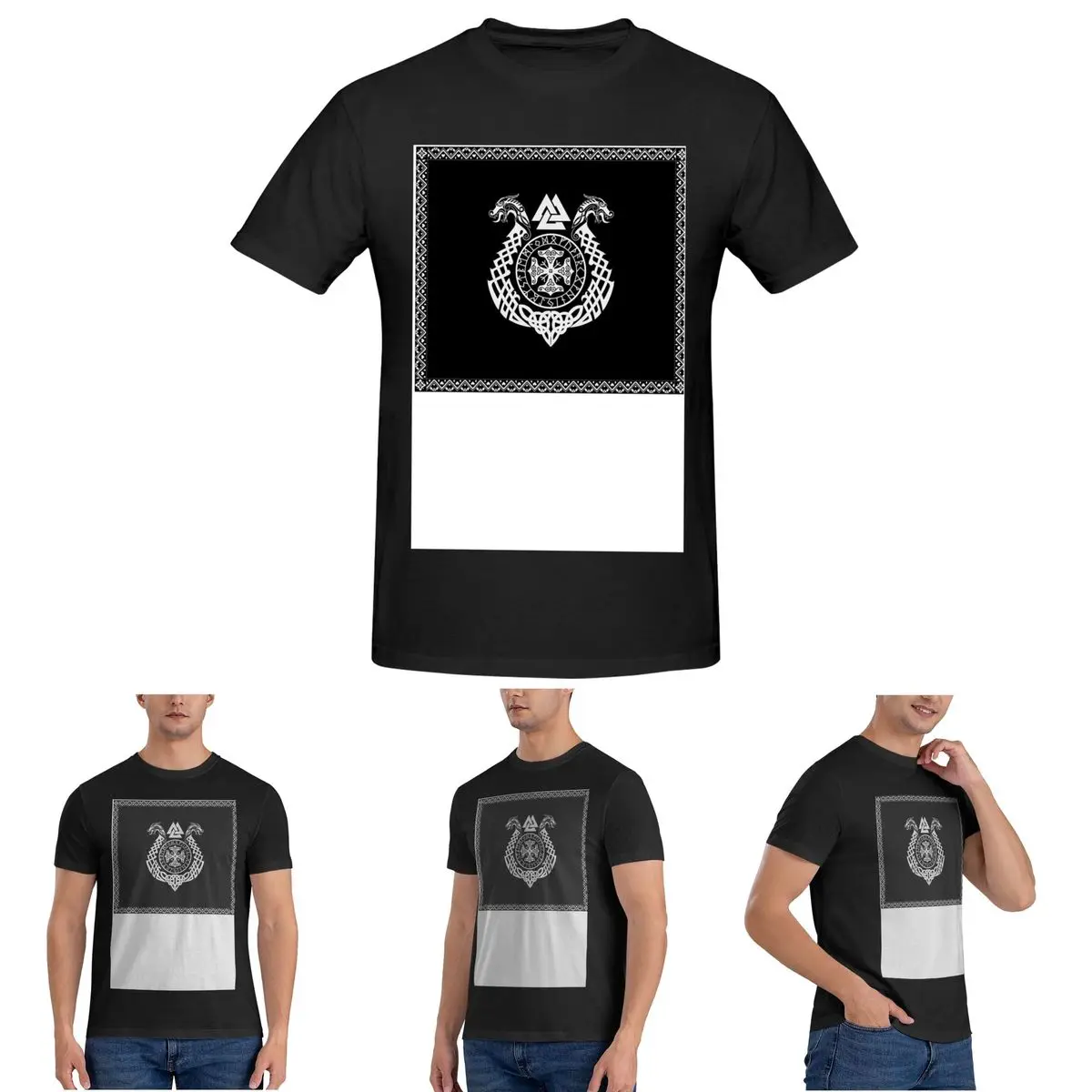

Футболка Viking Symbol Norse Runes Dragon Boat Viking для мужчин, хлопковые футболки, мужские футболки с коротким круглым вырезом, летняя одежда, топы