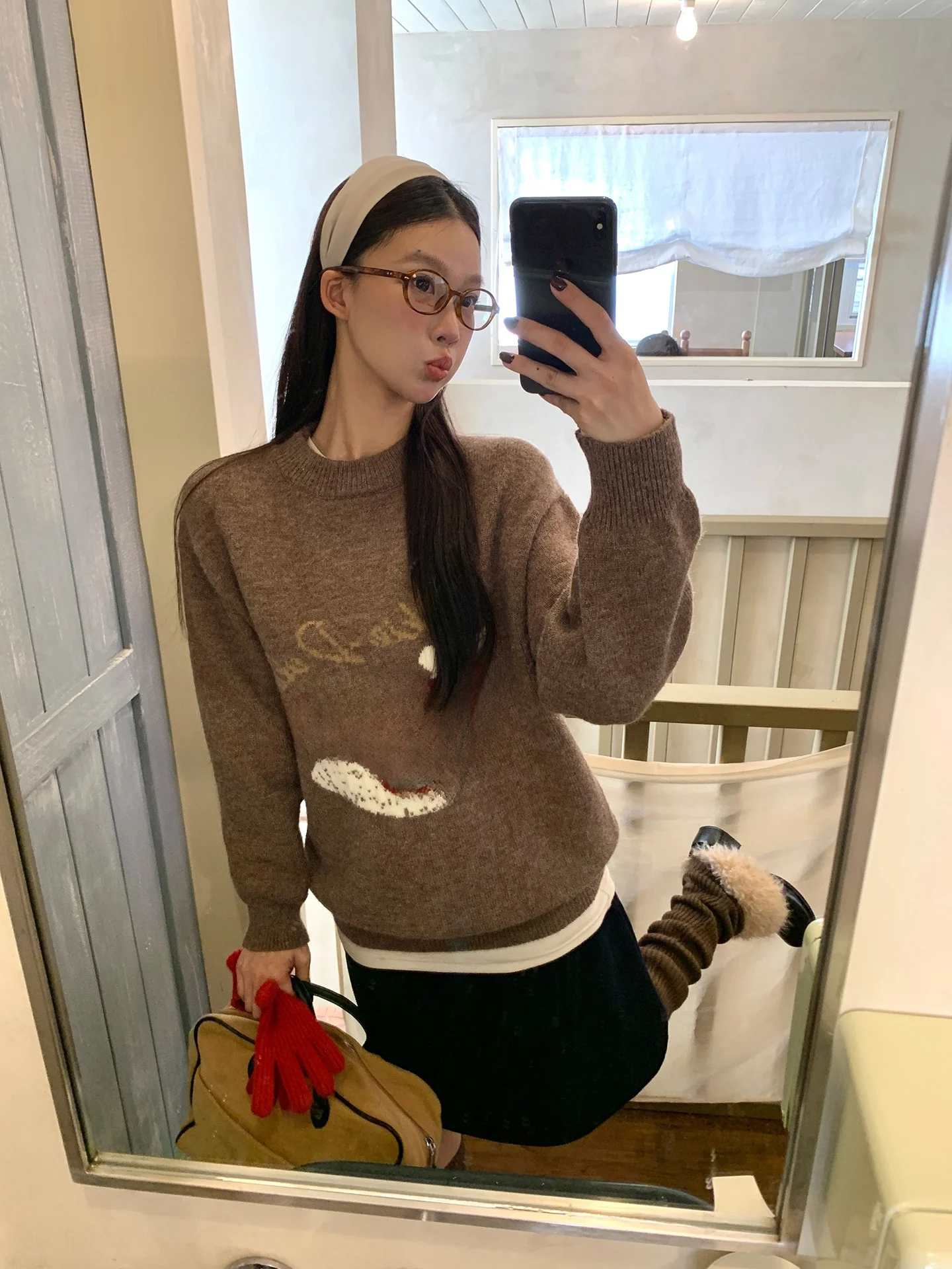 

Unique Beautiful Long Sve Women's Knitwear Winter Lazy High-End Feeling Super Cute Comfortable Fit Faionable Color