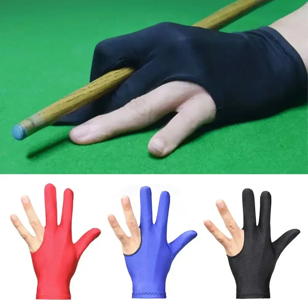 

2PC High Quality Snooker Billiard Cue Glove Pool Left Hand Open Three Finger Accessory Fitness Accessories for Men and Women