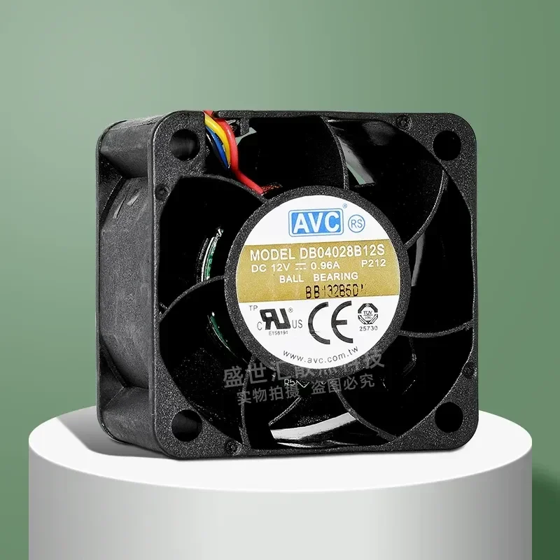 for AVC DB04028B12S Violent 4028 12V 0.96A 4CM Chassis Server Dual Ball Bearing PWM Fan