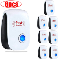 8pcs Ultrasonic Pest Repeller Electronic Insect Repellent Mosquito Killer Pest Control Indoor Pest Reject for Roache Mice Spider