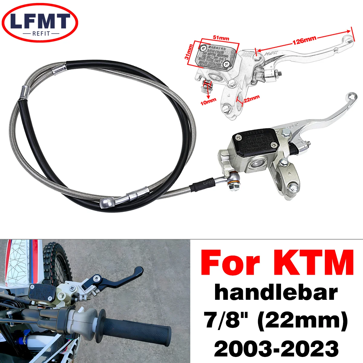 

7/8" 22mm Motorcycle Handles Front Brake Pump Master Cylinder For KTM EXC EXCF XC XCF SX SXF XCW For Husqvarna TE FE TC FC TX FX