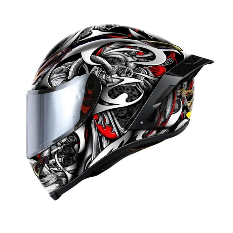 

Custom Painted Helmet Full Face Motorcycle Helmet Motorbike Moped Street Bike Racing Crash Helmet, Men and Women