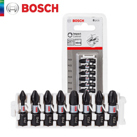Bosch Impact Control Screwdriver Bits 25mm PH1/PH2/PH3/PZ2/PZ3 S2 Modified Steel Highly Robust Screwdriver Bits Accessories 8Pcs