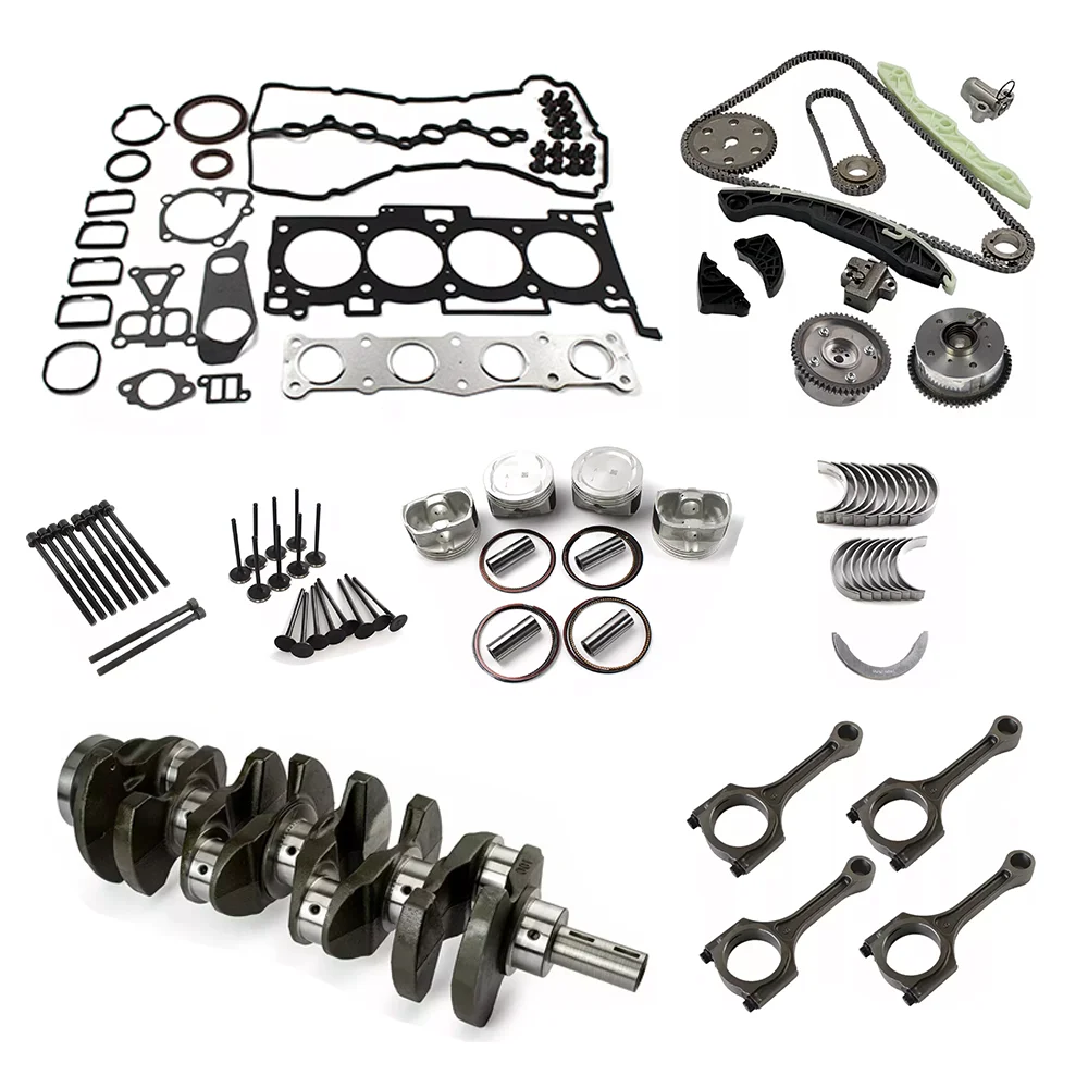 AUTO Engine Overhaul Rebuild Kit Crankshaft Con Rods Timing chain kit For Hyundai KIA 2.4L L4 GAS 2.4 L T G4KE 2007-2021