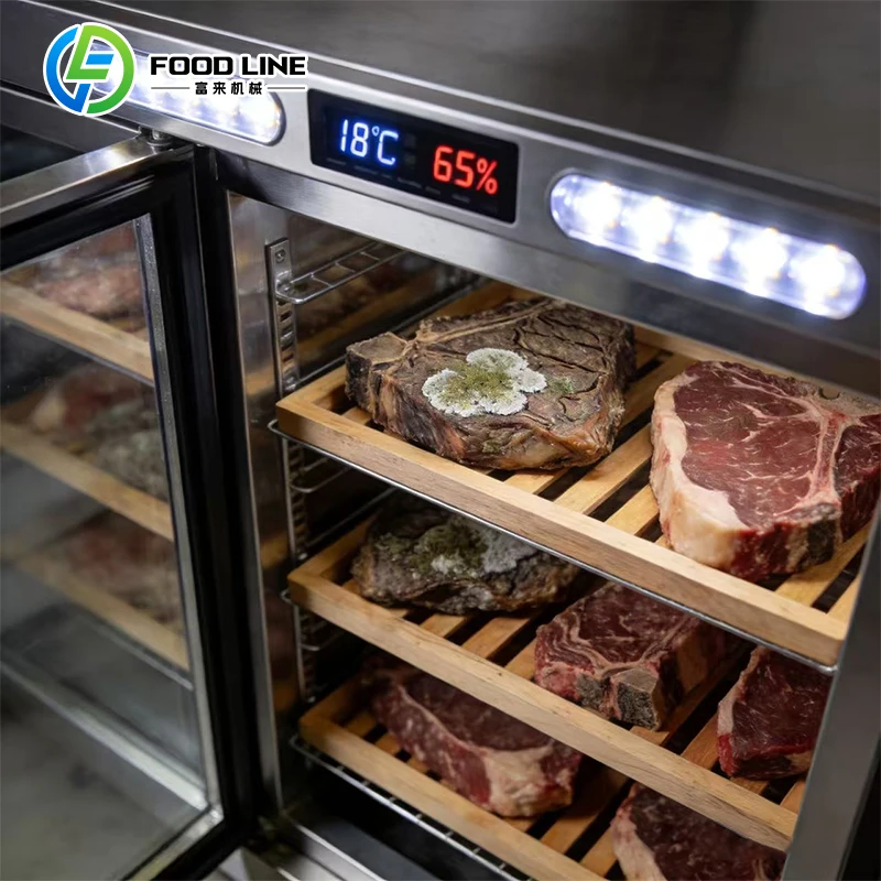Customize Commercial Large Restaurants Beef Steak Meat Dry Ager Cooler Fridge Display Aging Refrigerator Cabinet