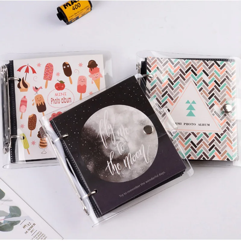 Простой домашний детский фотоальбом, Тканевая обложка с листьями, фотоальбом, дорожный сувенир, 3-дюймовая книга для хранения фотографий