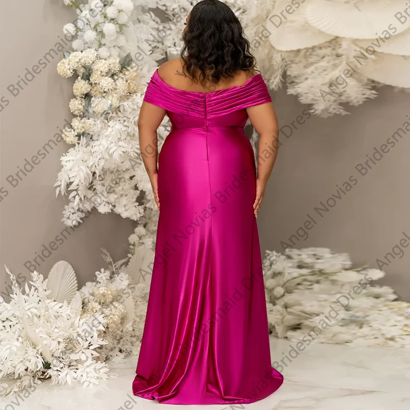 Customized Plus Size Fuchsia Mermaid Bridesmaid Dress Evening Prom Formal Party Birthday Vestidos De Boda Para Fiestas