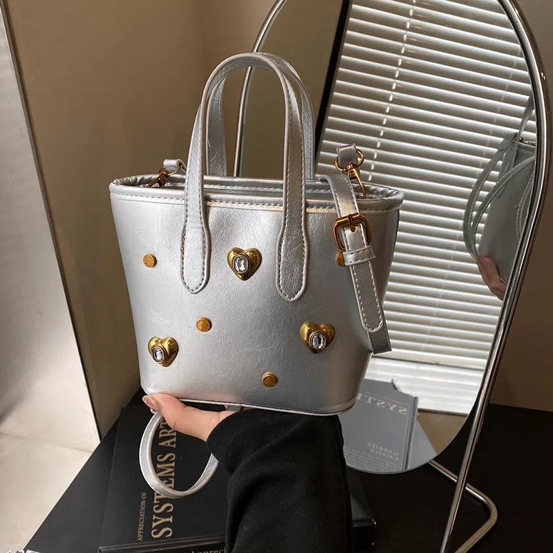 

2025 Vintage Bucket Bag, Spacious Work Tote for Women, Chic Shoulder & Crossbody Commuter Bag