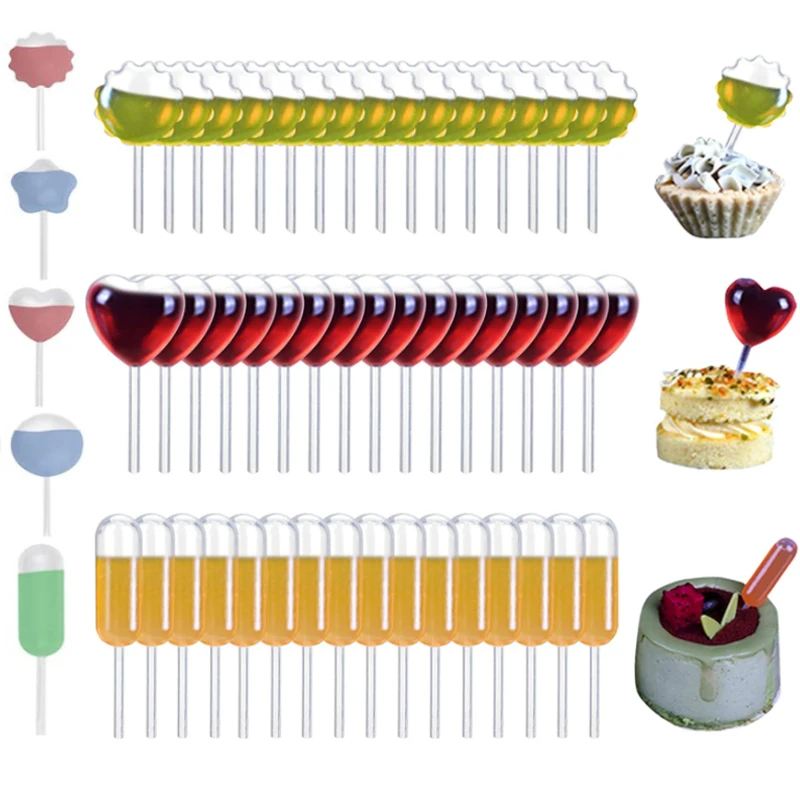 50/100pcs 4ml Sauce Droppers For Cupcakes Ice Cream Sauce Ketchup Pastries  Stuffed Dispenser Mini Squeeze Transfer Pipettes