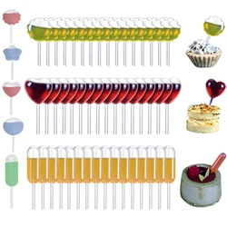 50/100Pcs 4Ml Saus Droppers Voor Cupcakes Ijs Saus Ketchup Gebak Gevulde Dispenser Mini Squeeze Transfer pipetten