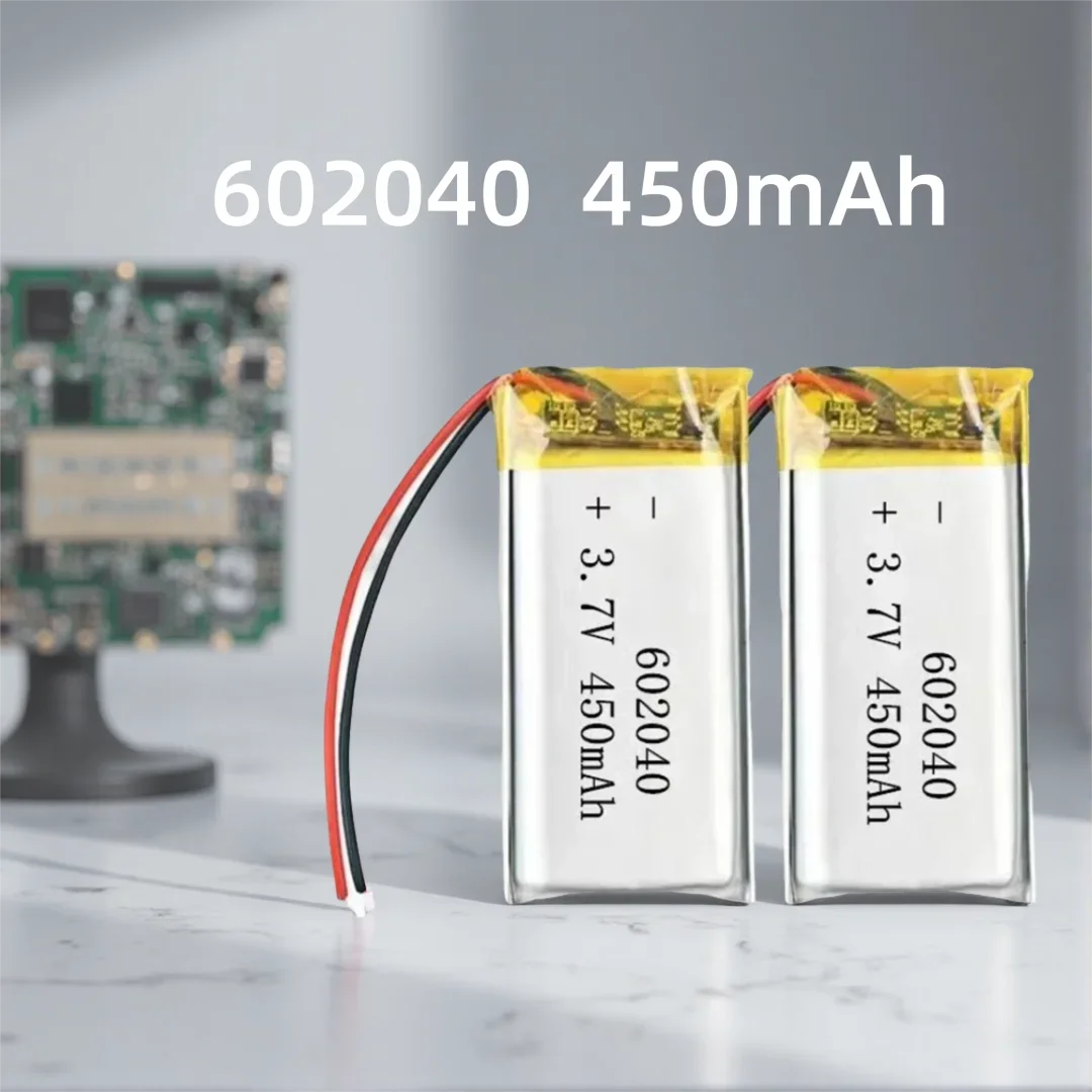 Lightweight Ultra-Thin 602040 3.7V 450mAh LiPo Battery Overcharge Protection Lithium Polymer Battery 602050 602540 702530 702540