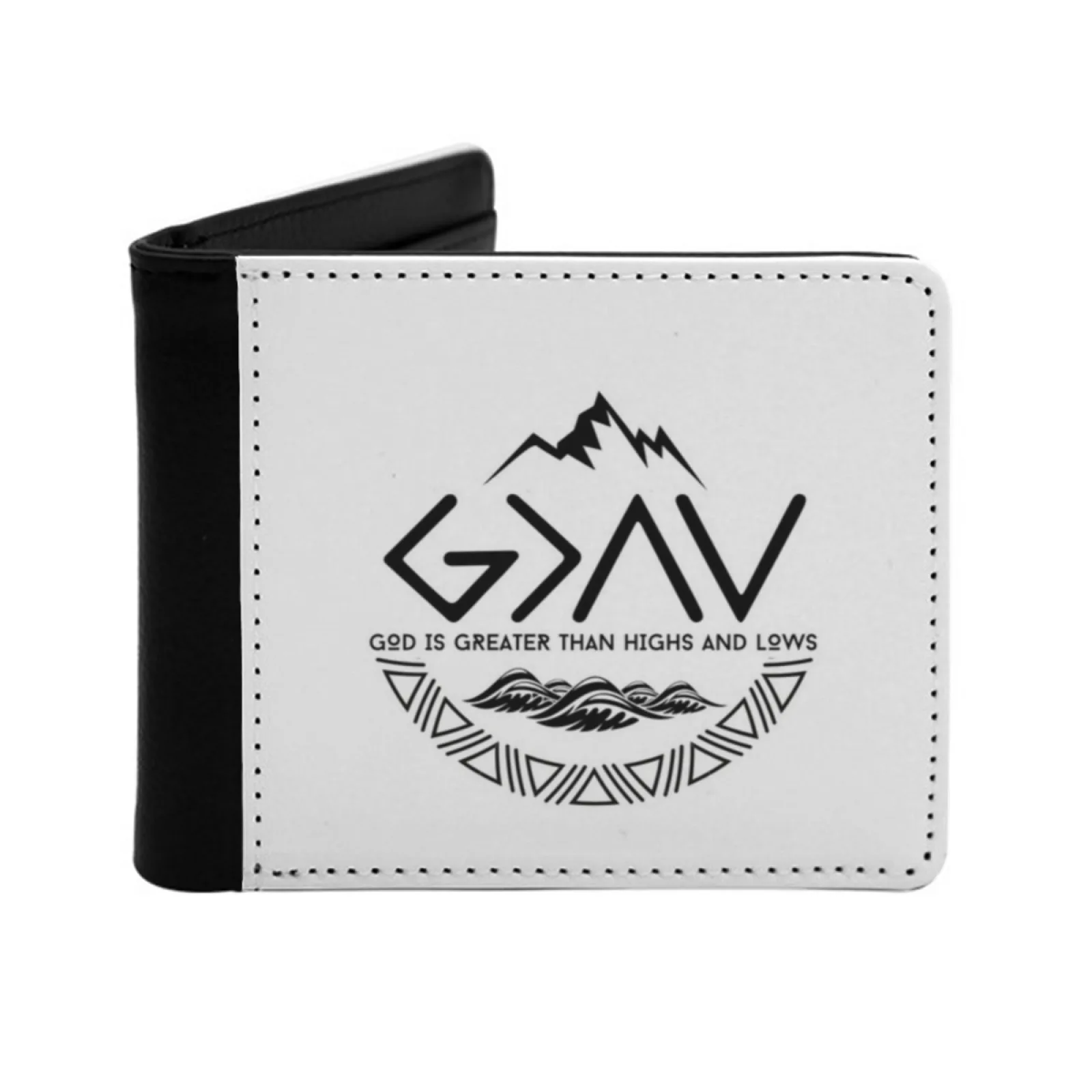 

God Is Greater Than The Highs And Lows Новый кошелек с принтом Короткие мужские кошельки Держатель для кредитных карт Кошельки Христианские религиозные