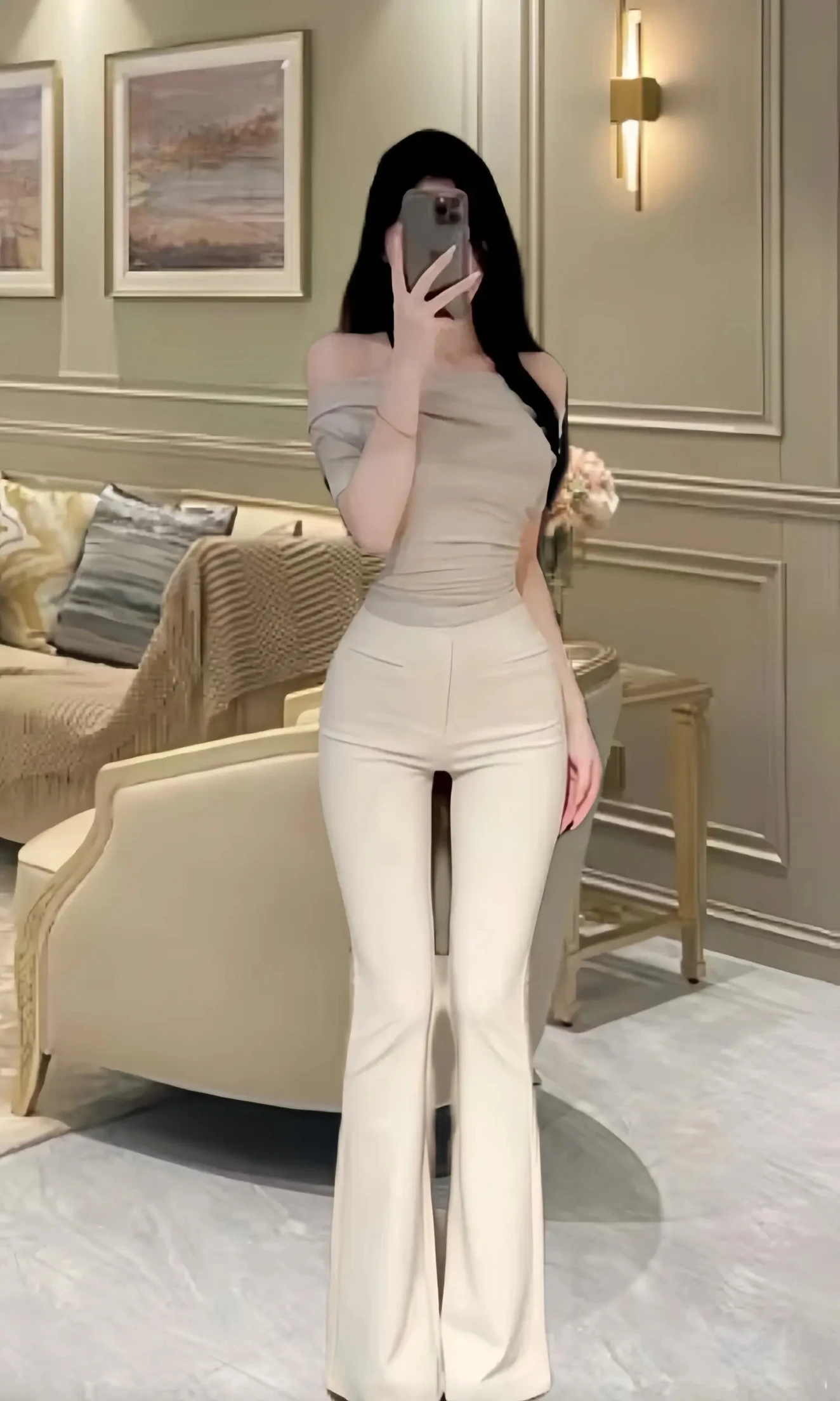 

Женские модные повседневные брюки с высокой талией, широкими штанинами и эффектом похудения, весна-лето 2024, длинные, свободного кроя