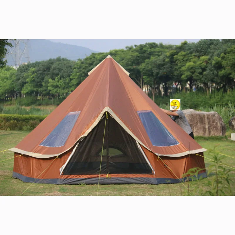 Ultralarge 5-8 Person Family Size Mongolia yurt Tent for Travel Hiking Waterproof Sun Shelter Tent Outdoor Camping Winter Tents