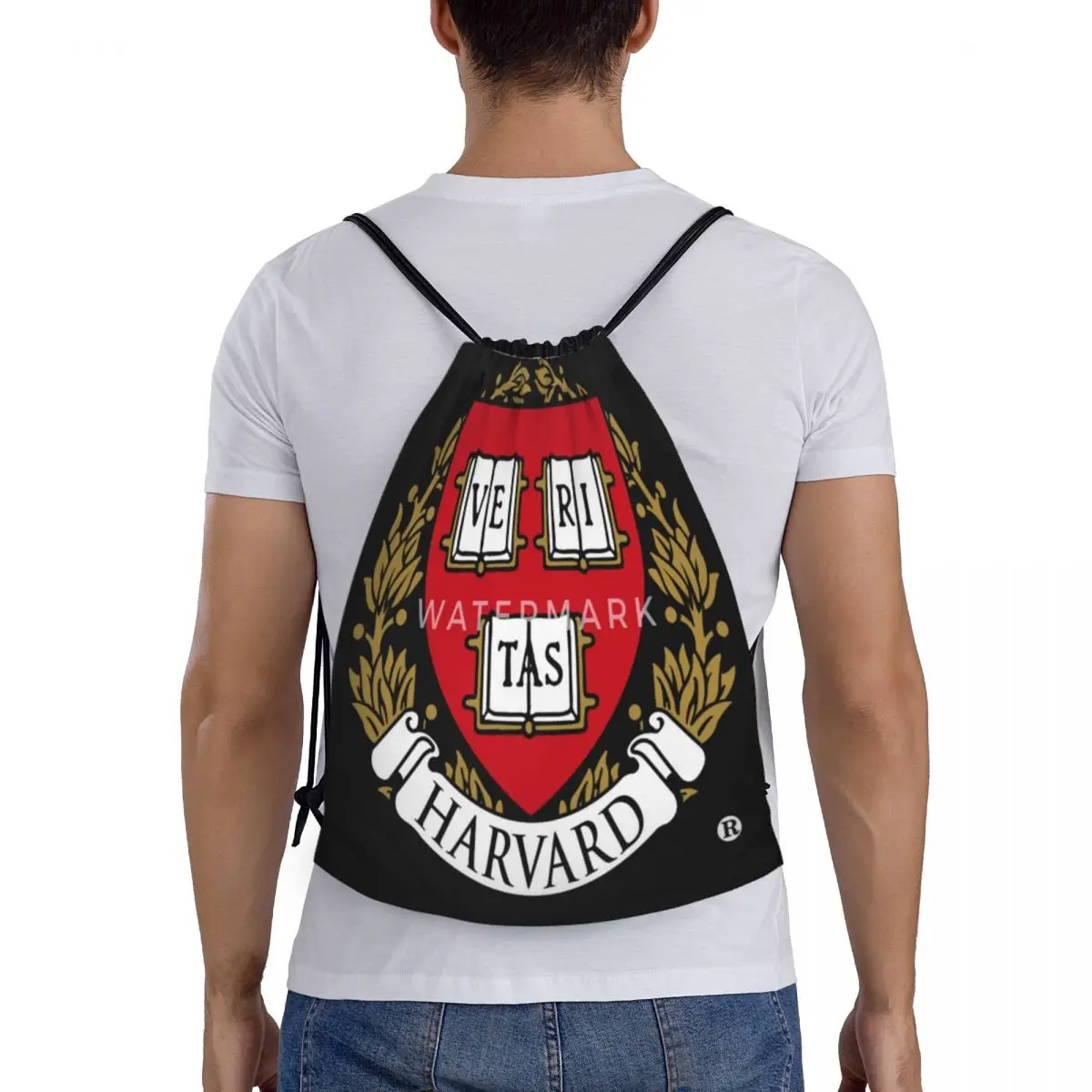 Harvard University Drawstring Bags,Backpack Holiday Durable Suitable For Daily Nice gift Customizable