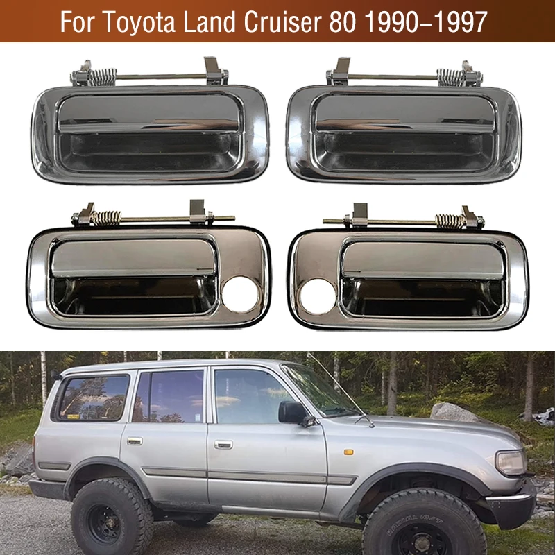 

1PC For Toyota Land Cruiser 80 LC80 FZJ80 4500 1990-1997 Car Outer Front Rear Door Handle Exterior Door Handle Chrome 6923060010