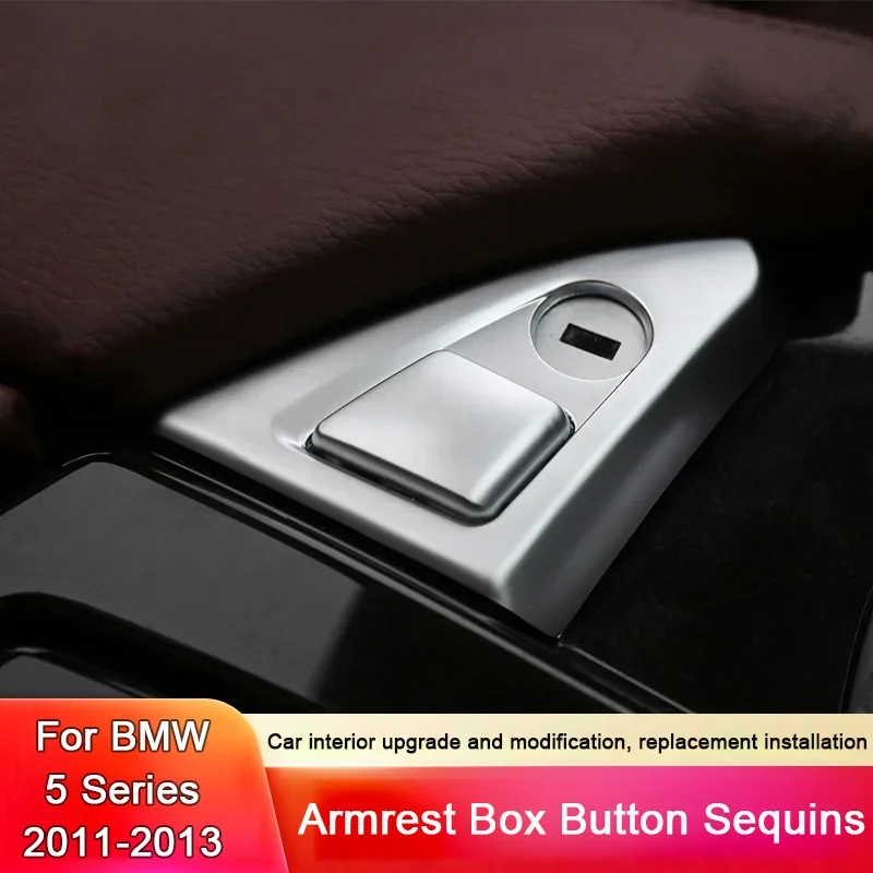 

Car Center Console Armrest Box Switch Buttons Sequins Decoration Cover For BMW 5 series F10 F07 F11 520d 523i 525 530 535d 550i