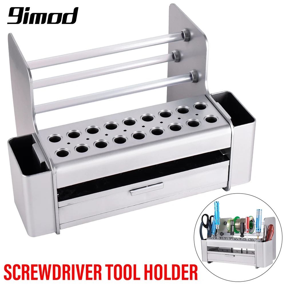 9IMOD Screwdriver Storage Rack Holder Multifunctional Organizer RC Repair Tools Kit Desktop Stand for Hex Cross Screw Driver