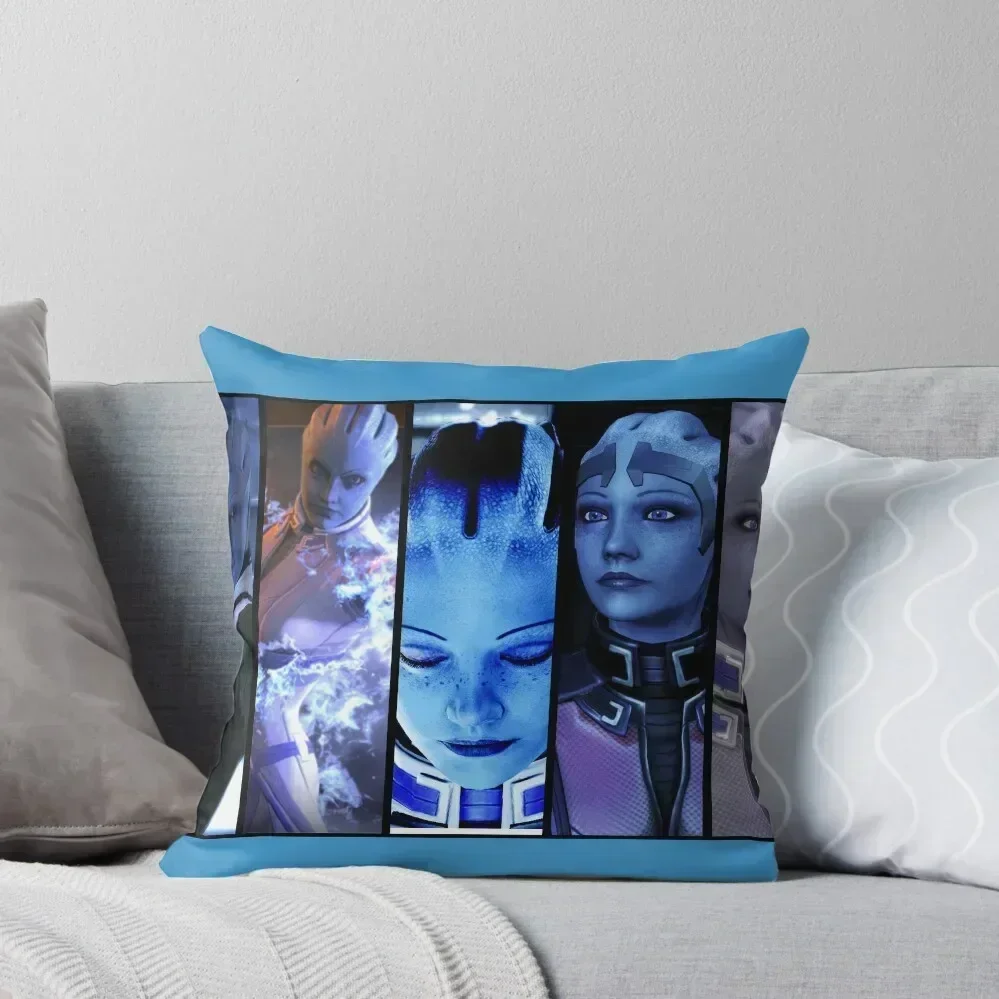 

Mass Effect - Liara Throw Pillow pillows decor home Decorative Cushion Cover pillow