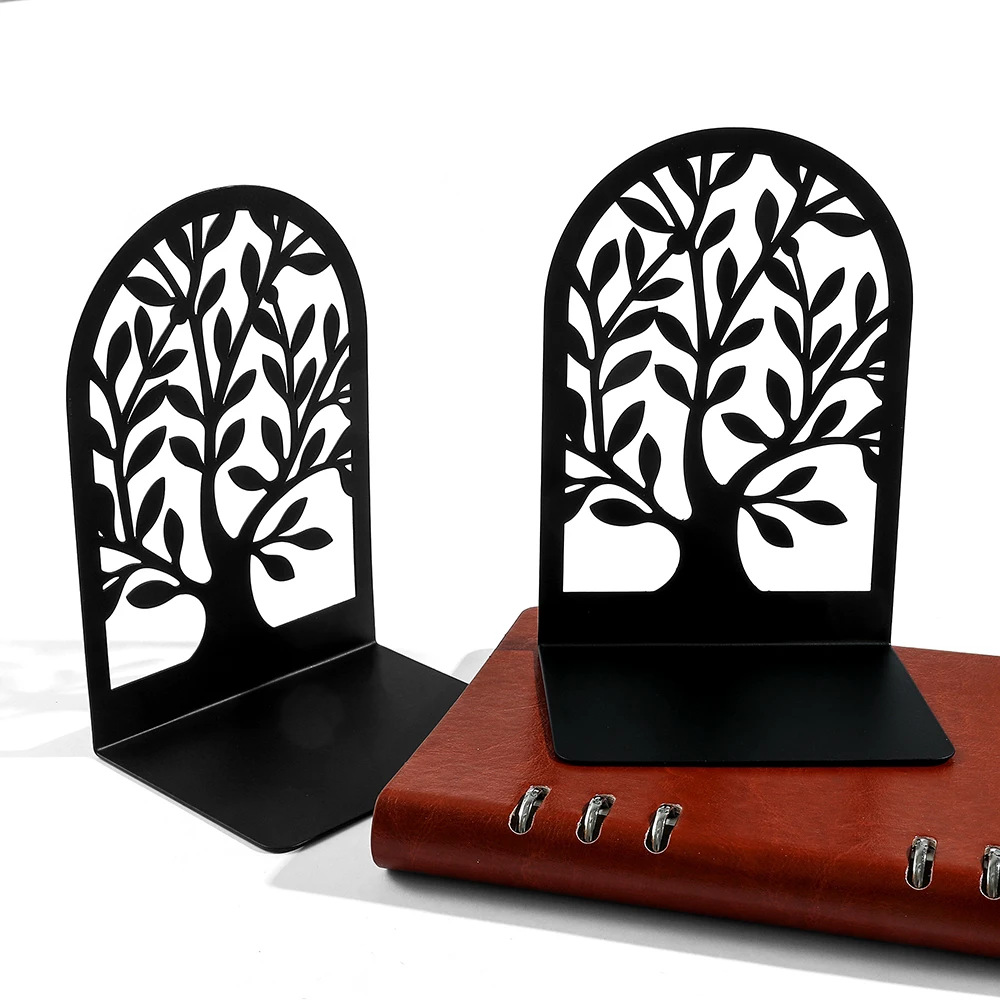 

New Style Tree of Wisdom Desktop Book Ends Gift for Book Loves Office Desktop Home Bookend Office Desktop Iron Book Rack