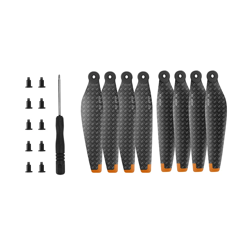 8pcs Carbon Fiber Propellers 6030F Blades with Screw Screwdriver for DJI Mini 3 3pro /mini 4pro Drone Accessories