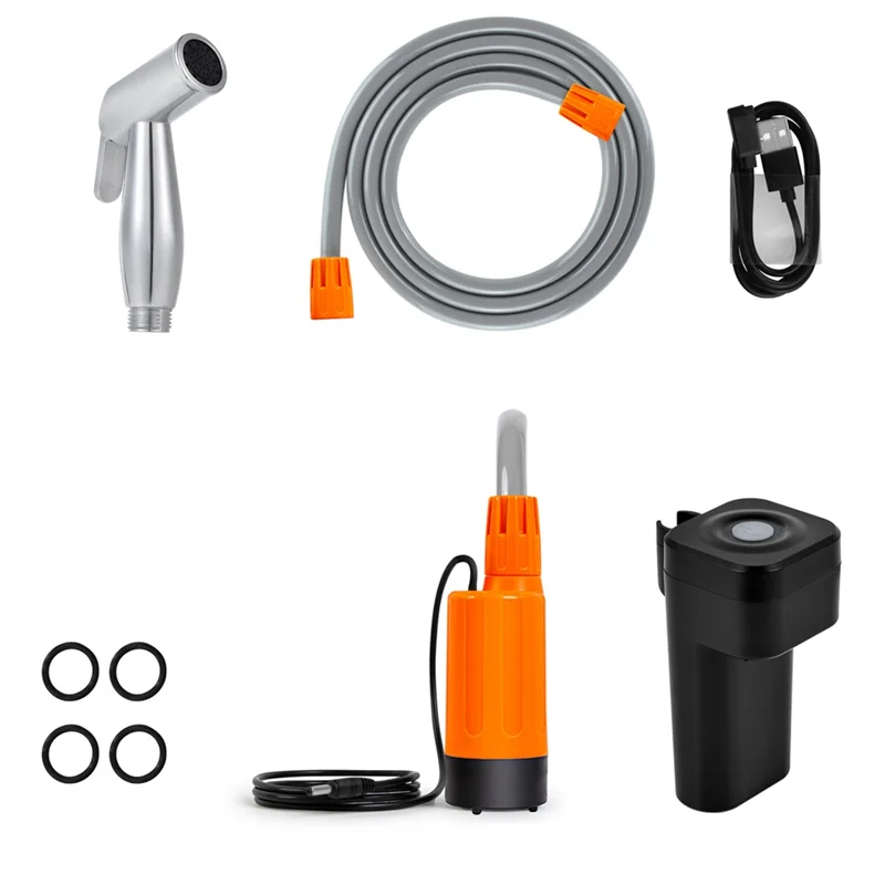 

AZ-Car Washer Car Washing Portable Electric Shower Rechargeable Bathing Pump For Outdoor Sport Travel Camping Shower