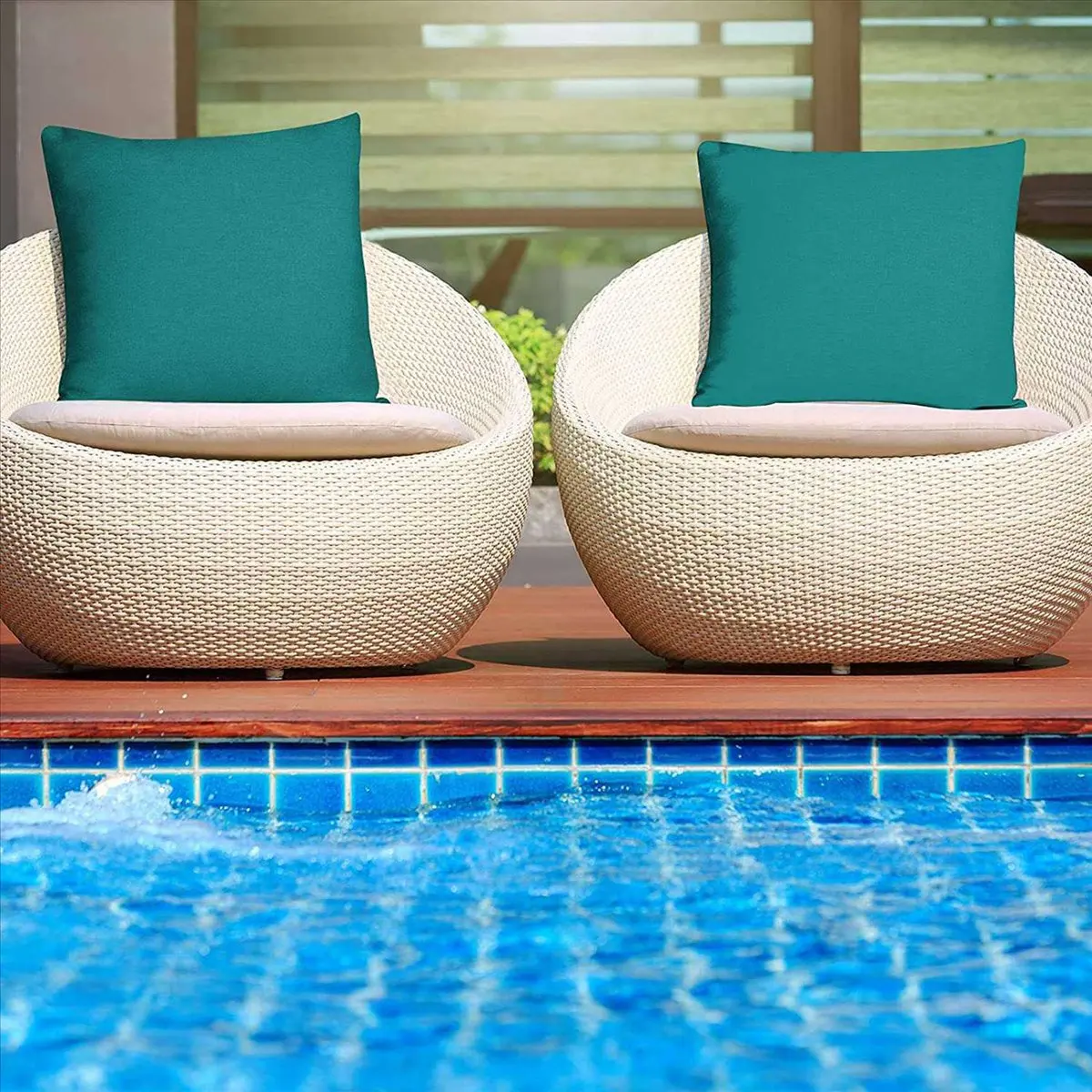 

【Промо】Упаковка из 12 уличных водонепроницаемых наволочек, декоративные садовые наволочки, квадратные наволочки 18 х 18 дюймов