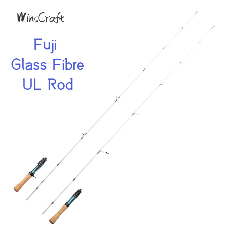 

All Fuji Solid Tip Spinning Casting Fishing Rod Ultralight Glass Fibre Soft Trout Fishing Rod 2Sections 1.4m UL Rod Action Fast