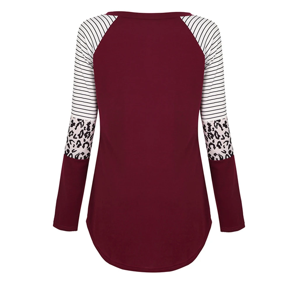 Frauen Mutterschaft Langarm Stillen Patchwork Farbe Tops Stillen Bluse – Detail 7
