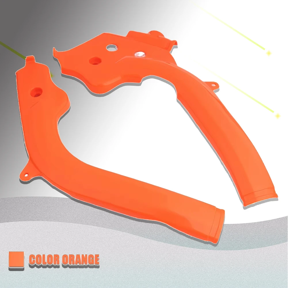 Ya Song Couvercle De Protection De Cadre Moto Orange Noir - Compatible KTM Husqvarna SXF EXC EXC-F TE FE FC SX 125-450 Dirt MX