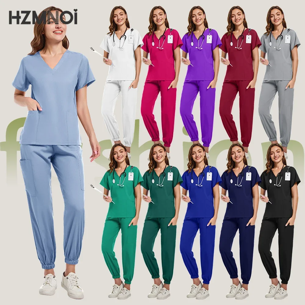 Hospital Surgical Clothes Medical Uniform Women Scrub Set Doctor Nurse Accessories Dental Clinic Scrub Set Beauty Salon Workwear