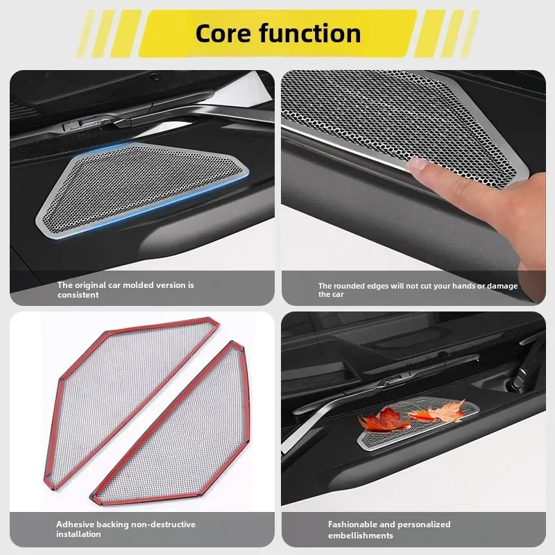 Car Front Hood Anti-blocking Cover Stainless Steel Protector Sticker For Toyota Prado LC250 2024 Exterior Decoration Accessories